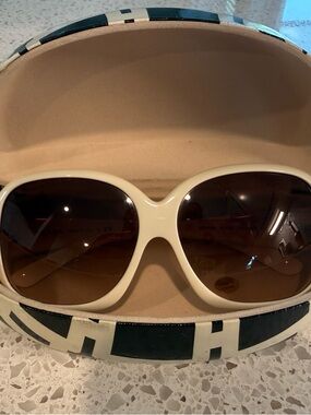 Womens PRADA White Oversized Sunglasses